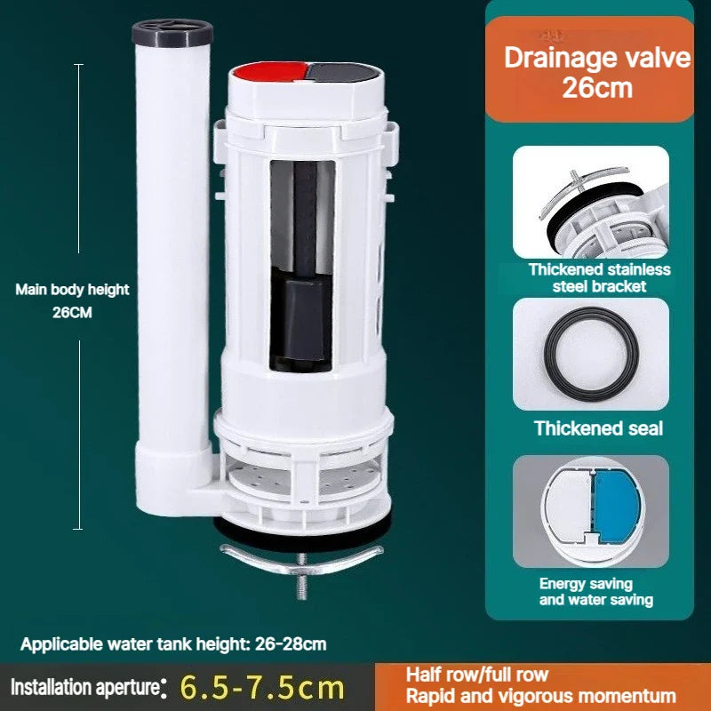 Dual Flush Toilet Cistern Valve – Two-Button Fill & Drain Kit