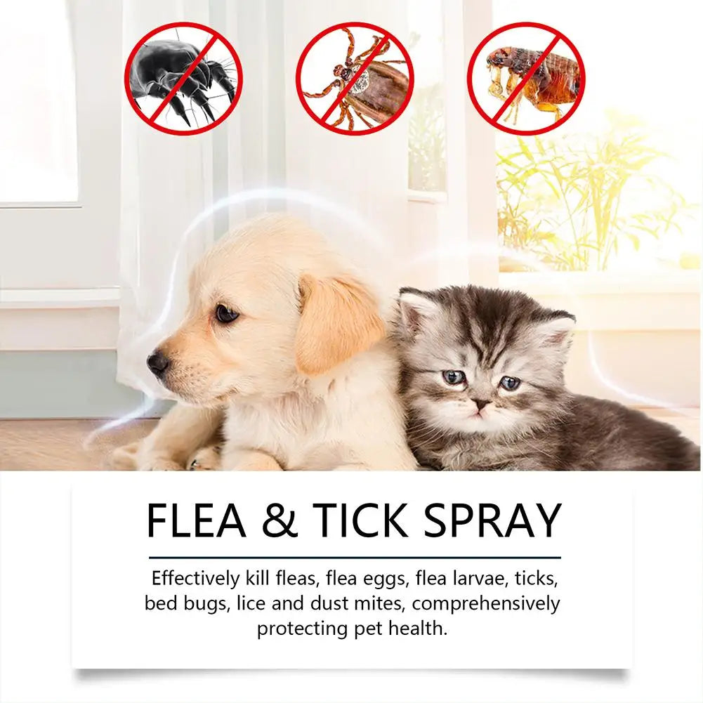 100ml Pet Insect Repellent Dog Cat Hair Skin Insect Repellent Spray Daily Gentle Care Agent Repel Fleas Mites Pet Cleaning Spray Peaceful Pleasures Health and Wellness