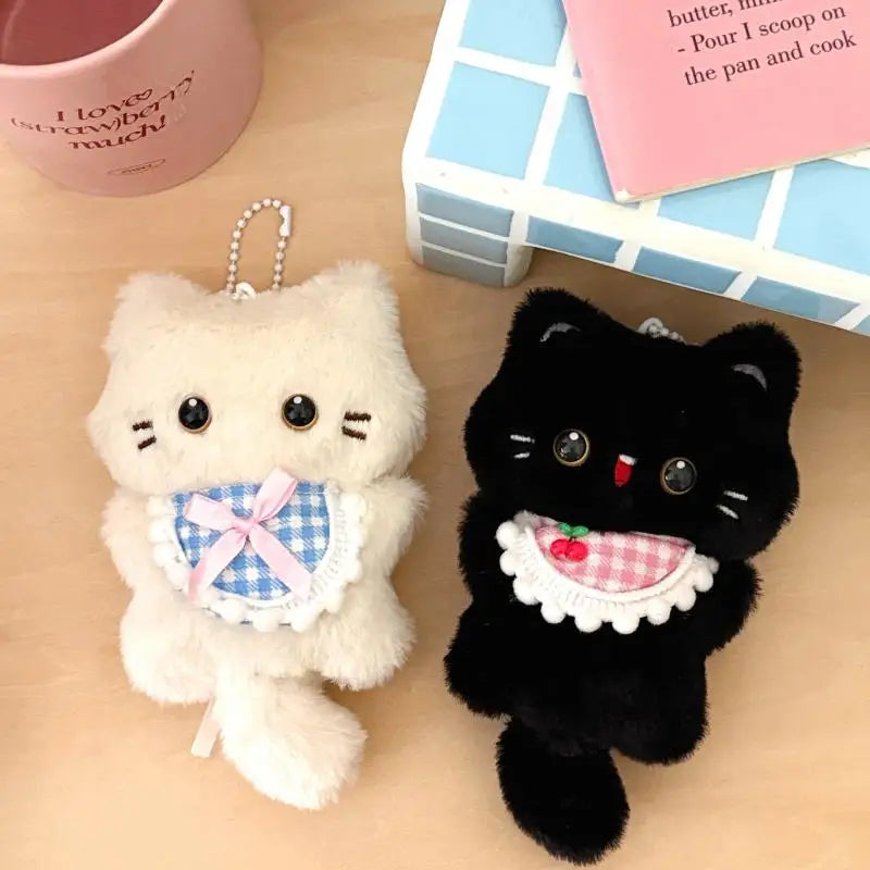 Plush Cat Bag Charm – Cute Squeaky Keychain Pendant