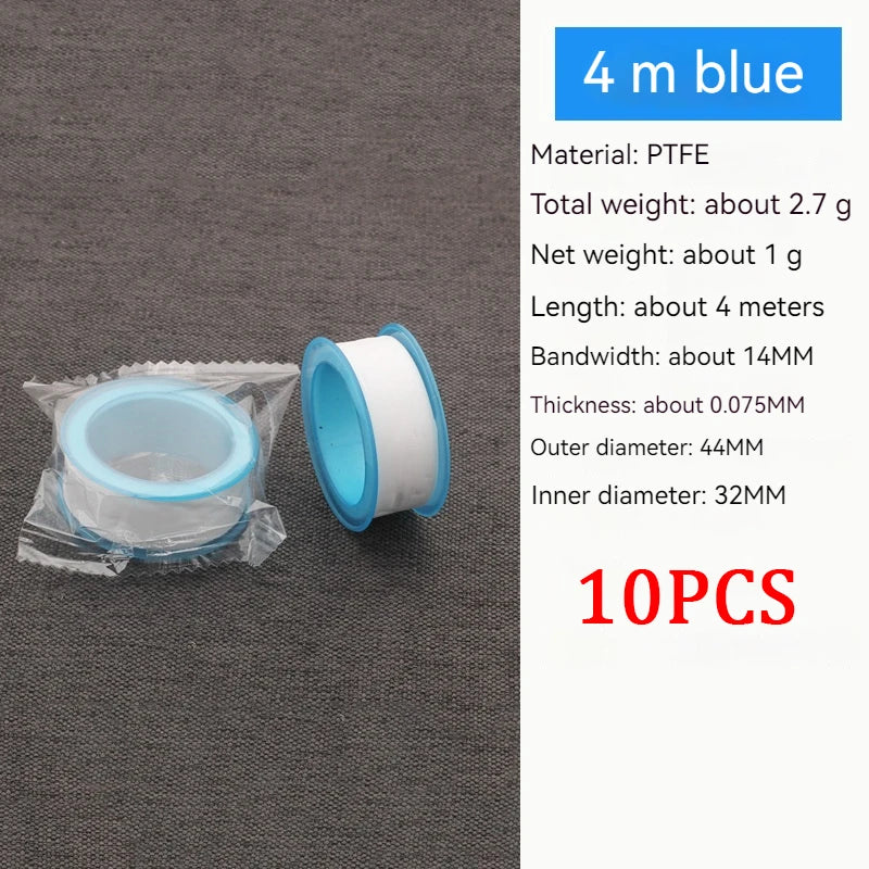 10-Pack PTFE Thread Seal Tape – Waterproof Plumbing Pipe Tape
