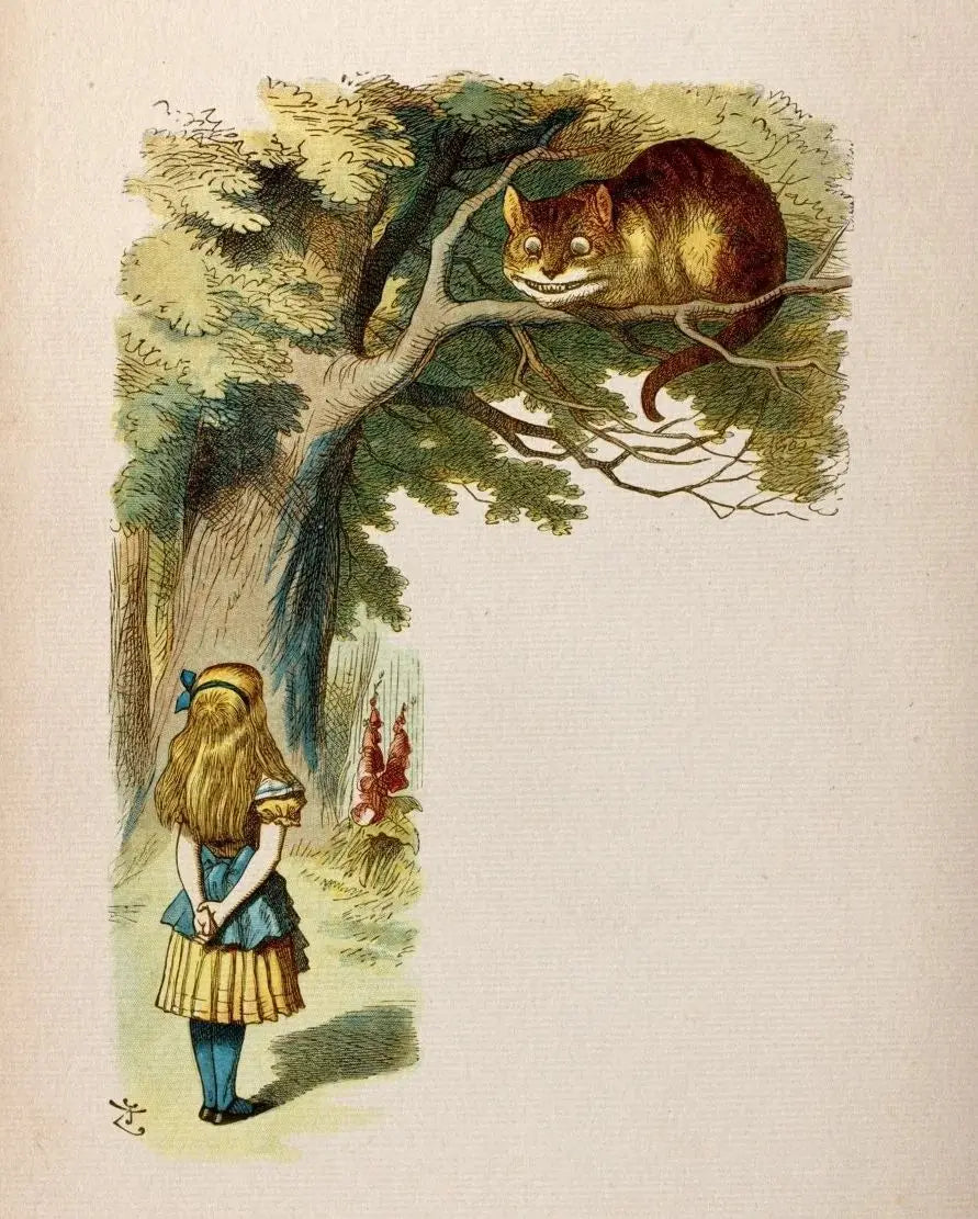 Wonderland Retro Fairy Tale Canvas Wall Art for Kids Room