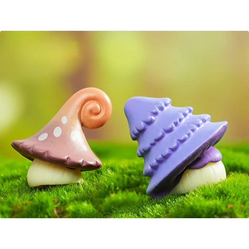 Simulated Mushroom Ornament Cute Mushroom Micro Landscape Decoration Gardening Decoration Resin Craft Bonsai DlY Plant Ornament Peaceful Pleasures Health and Wellness