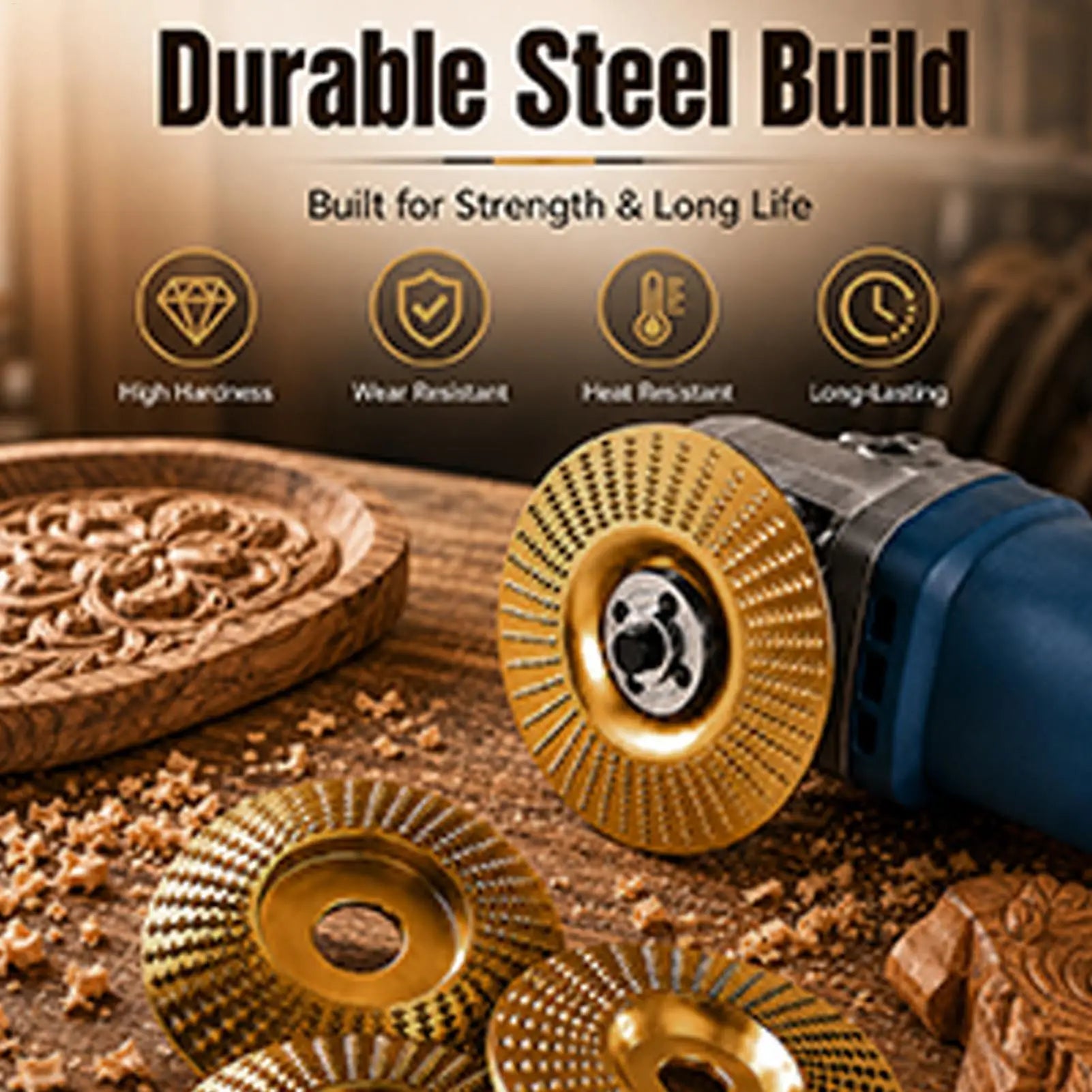Wood Carving Disc Multi-Purpose Cutting & Grinding Wheel For Workshop Home Garage Craft Restoration, Angle Grinder Attachment Peaceful Pleasures Health and Wellness