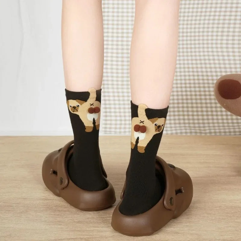 Funny Cartoon Animal Socks | Unisex Mid-Calf, Breathable