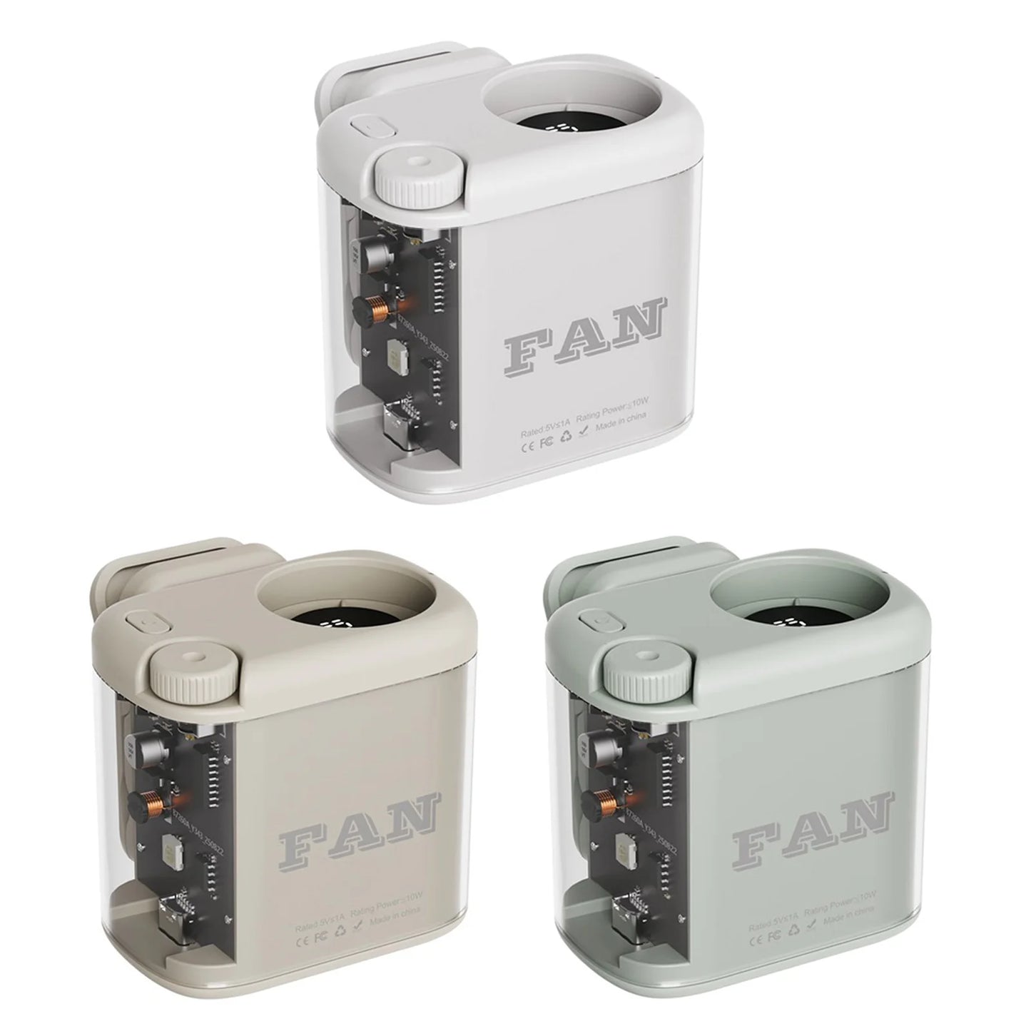 Mini Clip Fan 100 Speeds Adjustable Wearable Waist Fan 1800mAh Battery Built in Colorful Lighting for Camping Vacation Outdoor Peaceful Pleasures Health and Wellness