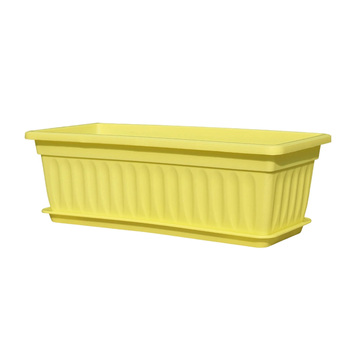 Plastic Vegetable Planters Rectangular Flowerpots For Balcony Indoor Gardening Breathable Plants Pots Garden Tools Peaceful Pleasures Health and Wellness Yellow One Size