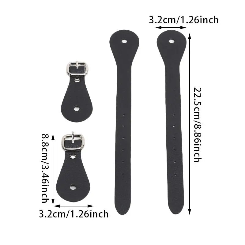 Equestrian Spur Straps Adjustable Leather Horse Riding Spur Straps with Buckle for Horse Riding Outdoor Equestrian Equipment Peaceful Pleasures Health and Wellness