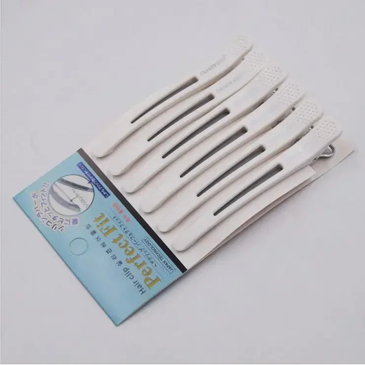 18pcs Black Holding Hair Styling Clip Flat Duck Mouth Hair Clips Pro Salon Hairdressing Cutting Hairpin Accessorie DIY Home Peaceful Pleasures Health and Wellness White