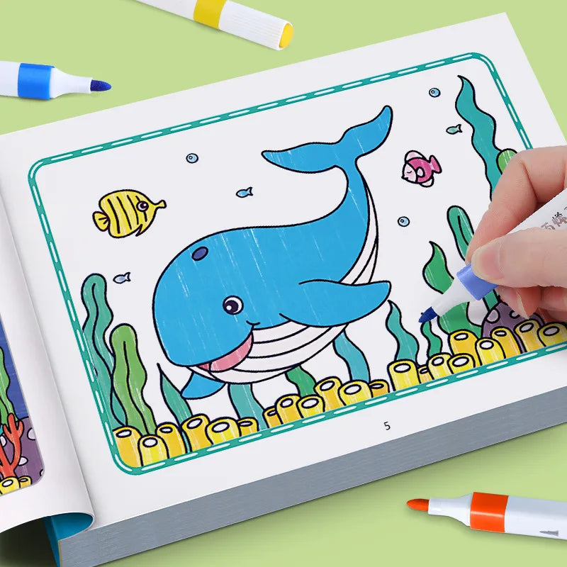 Children's Coloring Book Graffiti Cartoon Animal Drawing Fun Suitable
