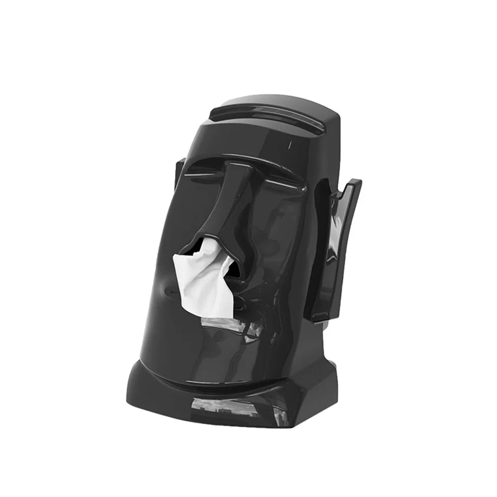Moai Easter Island Tissue Box Holder & Desk Organizer