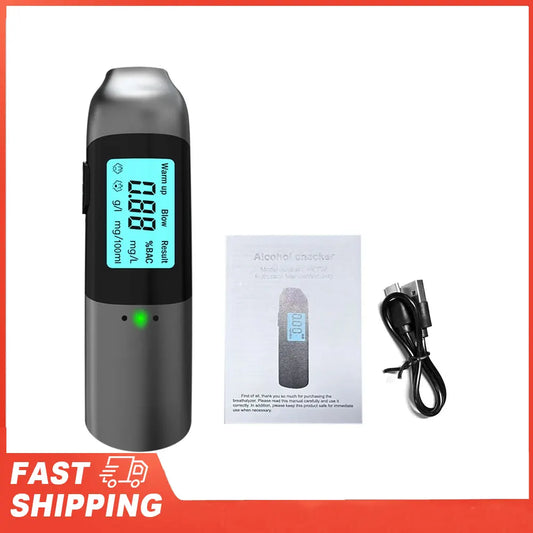 Contactless Breathalyzer Portable Rechargeable Breath Analyzer LED Peaceful Pleasures Health and Wellness