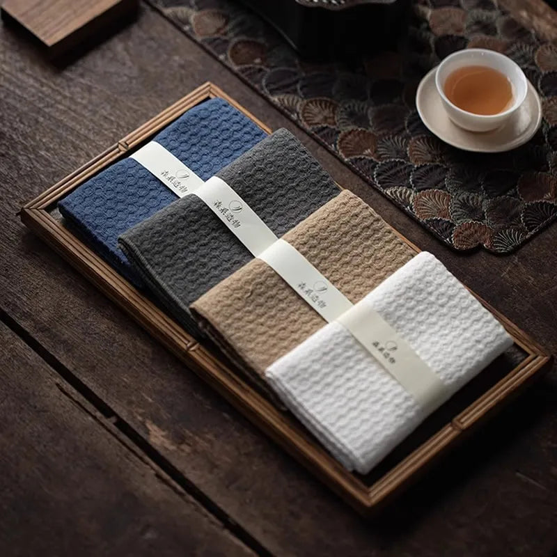 Handmade Cotton Linen Tea Towel – Thick Absorbent Tea Cloth
