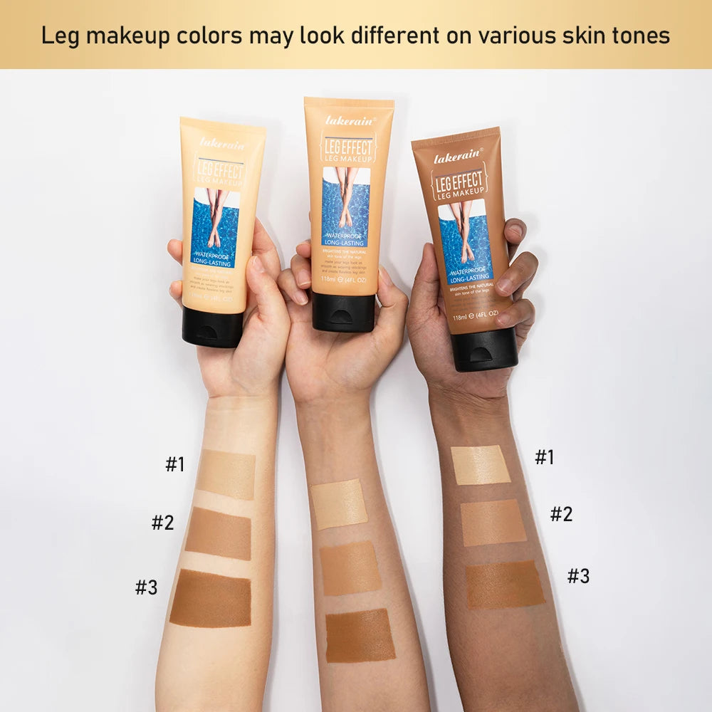116ml Medium Bronze Body Tanning Cream Leg Makeup Foundation With Brush Waterproof Long Lasting Even Skin Tone Body Makeup Peaceful Pleasures Health and Wellness