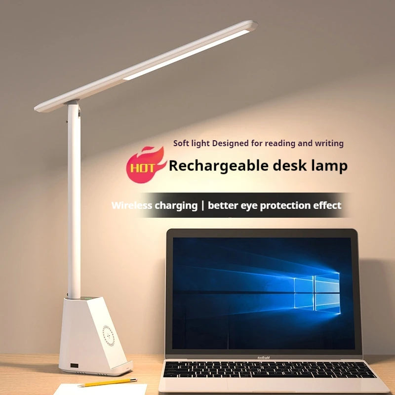 15W Wireless Quick-Charging Desk Light Eye-Protecting LED Folding Plug-in Intelligent Desk Lamp For Work And Study Table Lamps Peaceful Pleasures Health and Wellness