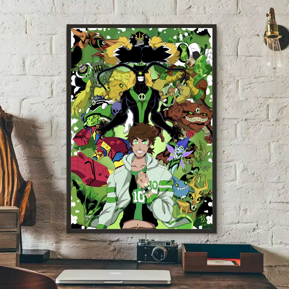 Ben 10 HD Waterproof PVC Wall Poster | Cartoon Home Decor Wall Art Poster Peaceful Pleasures Health and Wellness z3 30X40cmNoframe