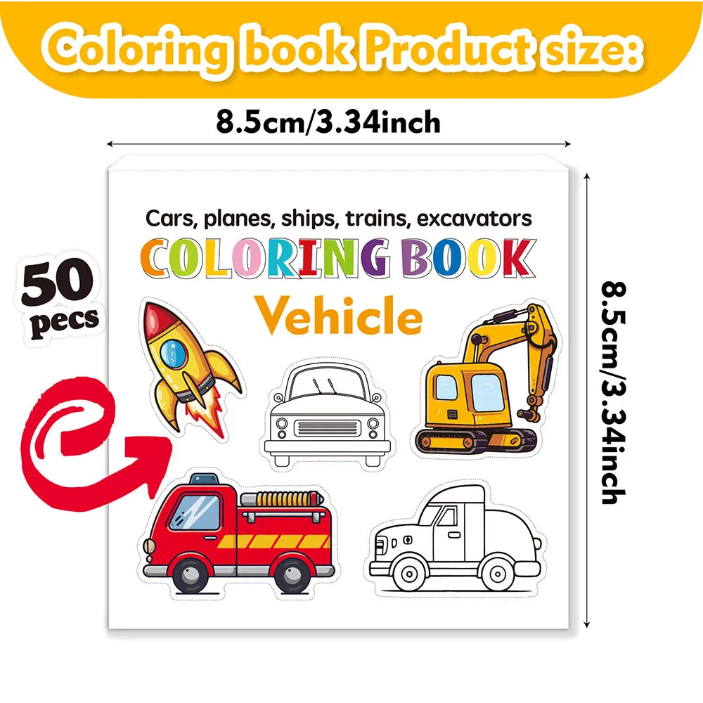 50 Mini Portable Doodle Books Student Decompression Coloring Various