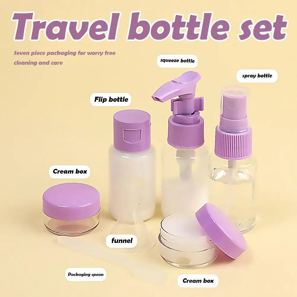 Leak-Proof Travel Bottles Kit | Clear Toiletry Containers Set