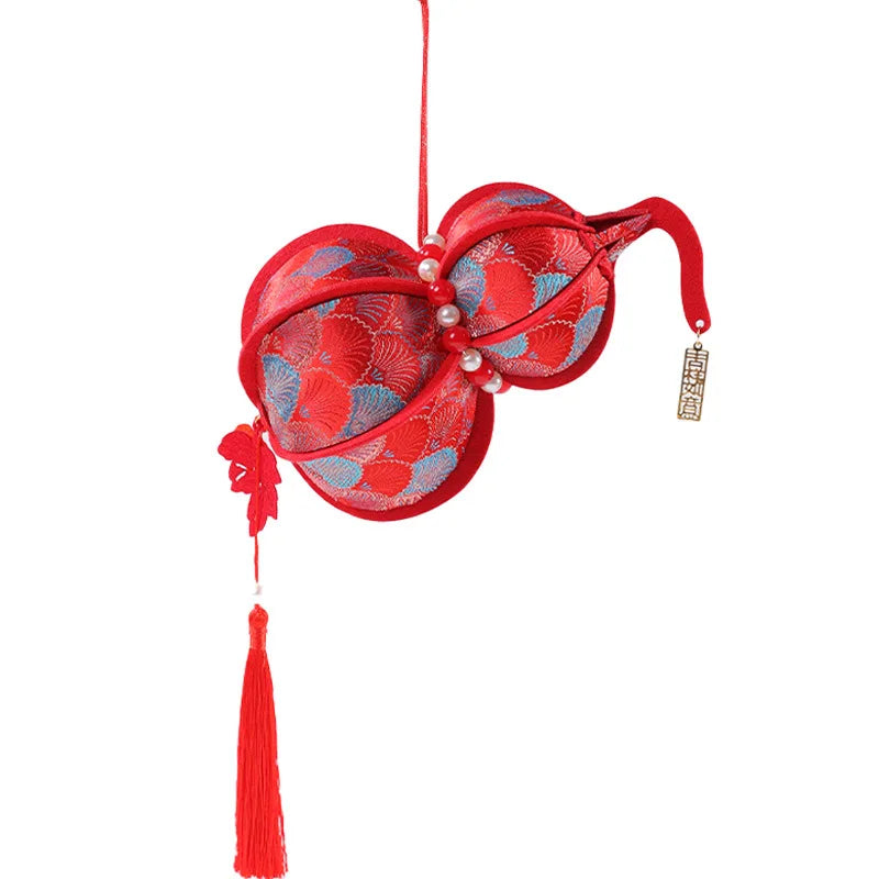 1pc Handmade DIY Decorative Gourd Door Pendant Living Room Atmosphere Arrangement Supplies Peaceful Pleasures Health and Wellness
