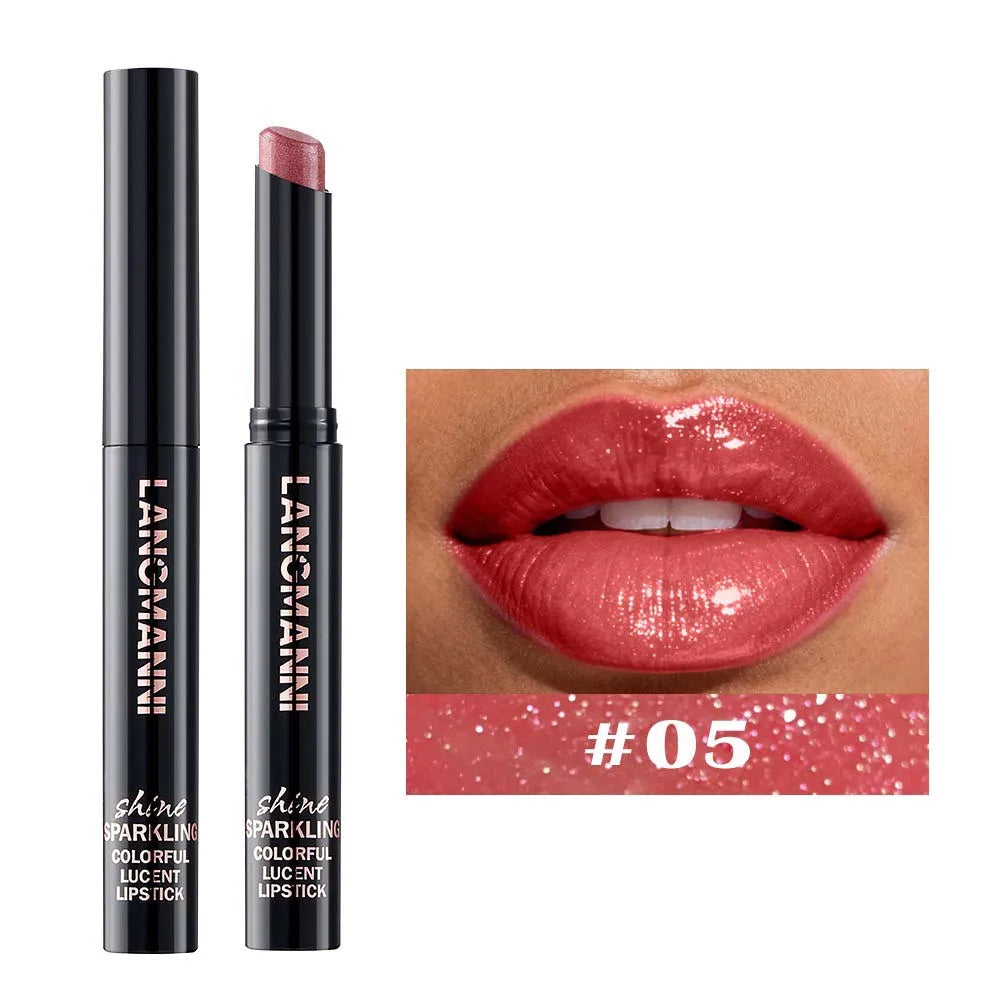 Pearl Shimmer Lipstick | High-Shine Creamy Hydrating Lip Color