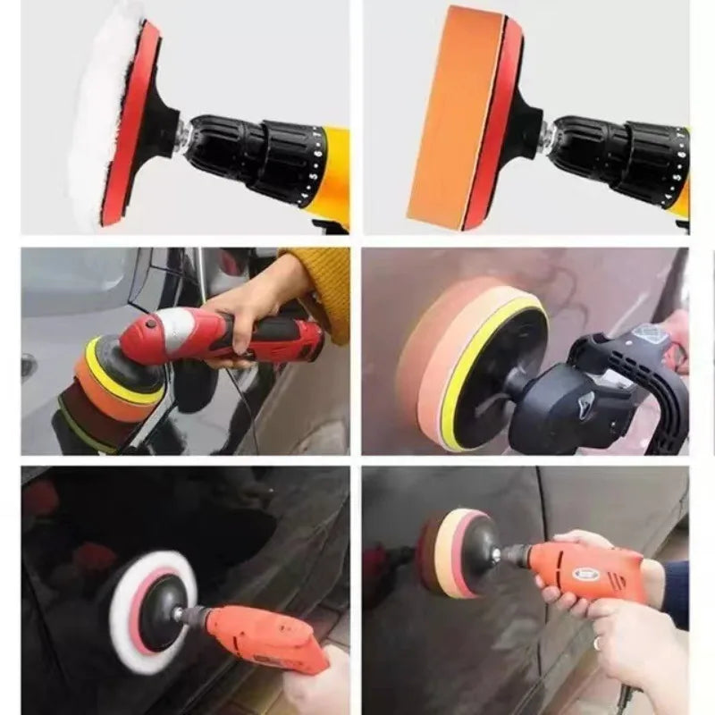 11-Piece Car Polishing Pads Set – 3/5/7 Inch Sponge & Wool Peaceful Pleasures Health and Wellness