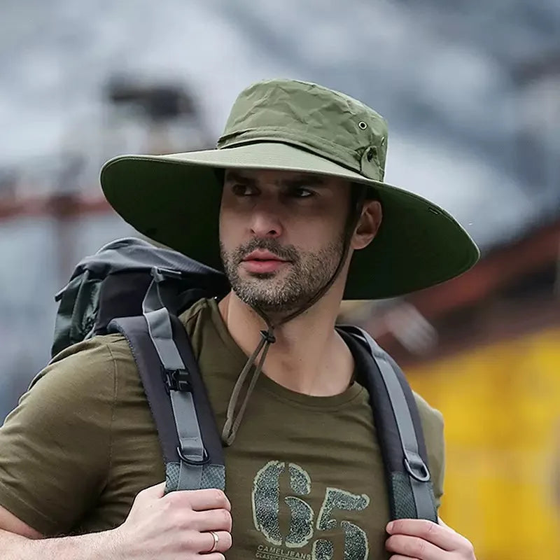 Summer Mountaineering Fishing Hat Men's UV Resistant Fisherman Large
