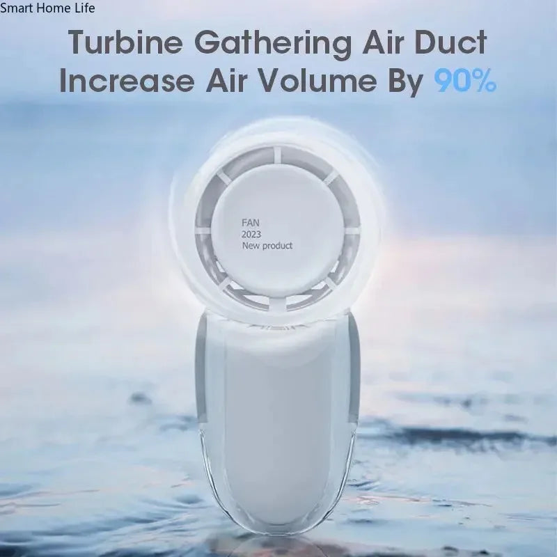 USB Rechargeable Portable Pocket Fan Cute Mini Mute Summer Cooling Fan 3 Speeds Hanging Rope Design Peaceful Pleasures Health and Wellness
