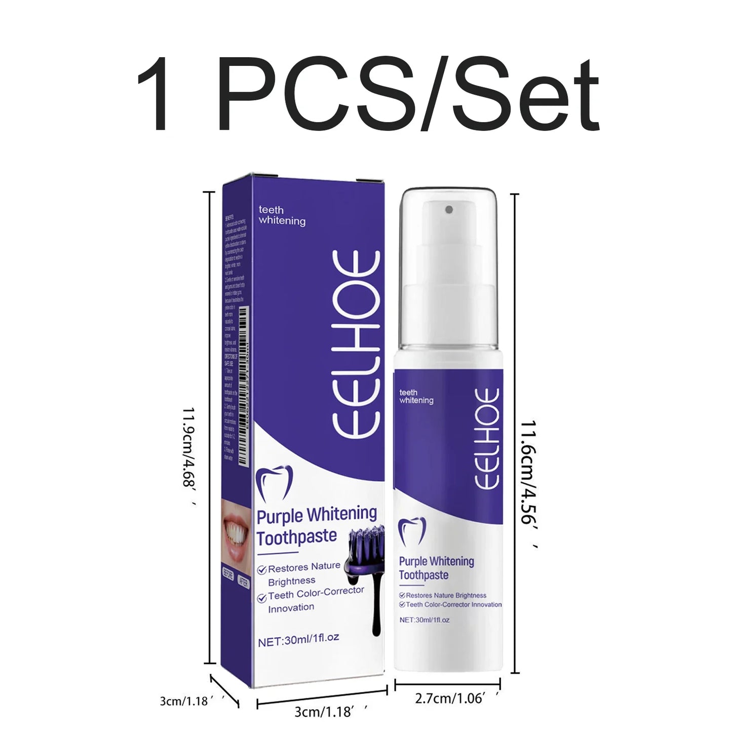 V34 Purple Toothpaste – Whitening, Tartar & Fresh Breath