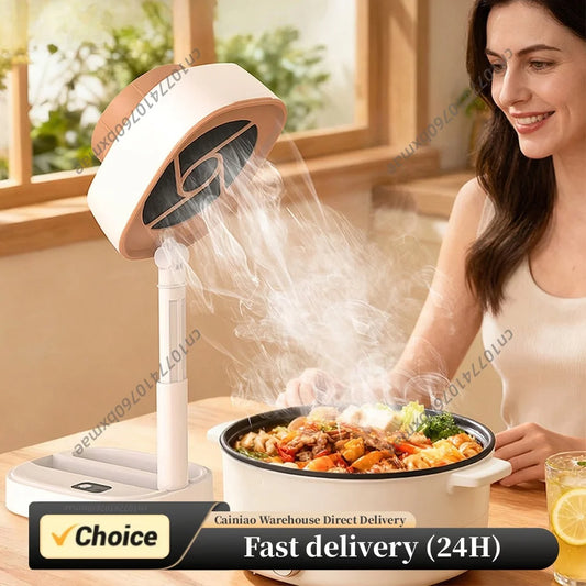 Exhaust Hood with 5-Speed Suction Reusable Carbon Filter 125° Adjustable Angle for Stove Oven Cooktop Cooking Grease Filtration Peaceful Pleasures Health and Wellness