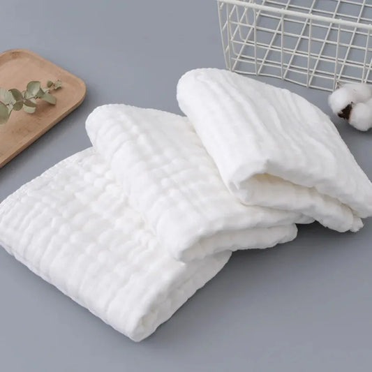 3-Pack 100% Cotton Baby Face Towels | Soft Infant Washcloths Baby Washcloth Set Peaceful Pleasures Health and Wellness