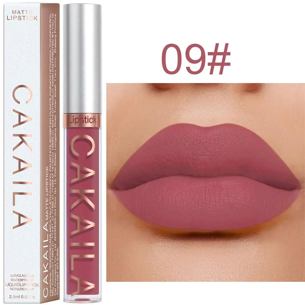 Velvet Matte Liquid Lipstick – 18 Shades, Waterproof & Long-Lasting