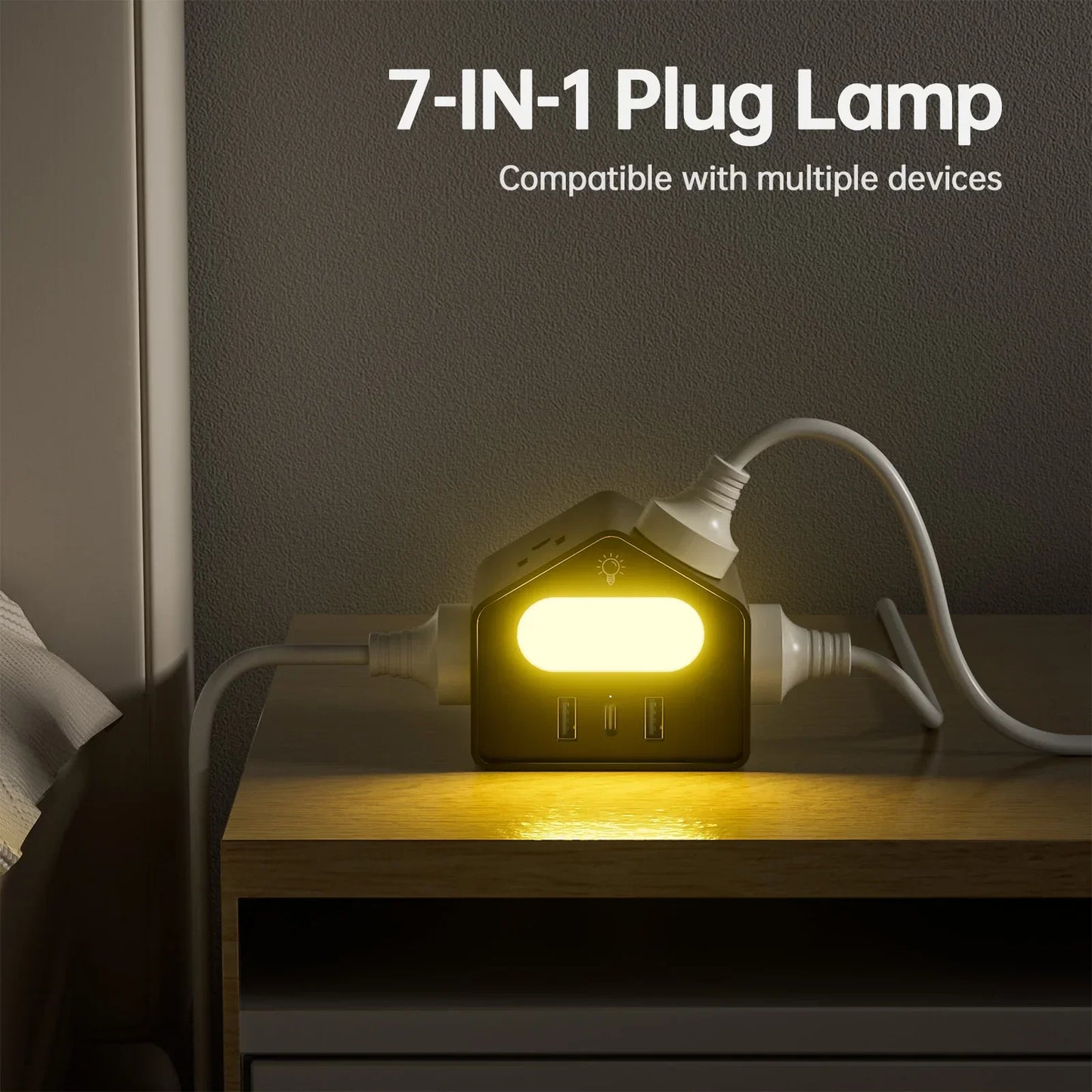 US Standard Mini Socket with PD18W Fast Charging & 2M Cord Peaceful Pleasures Health and Wellness