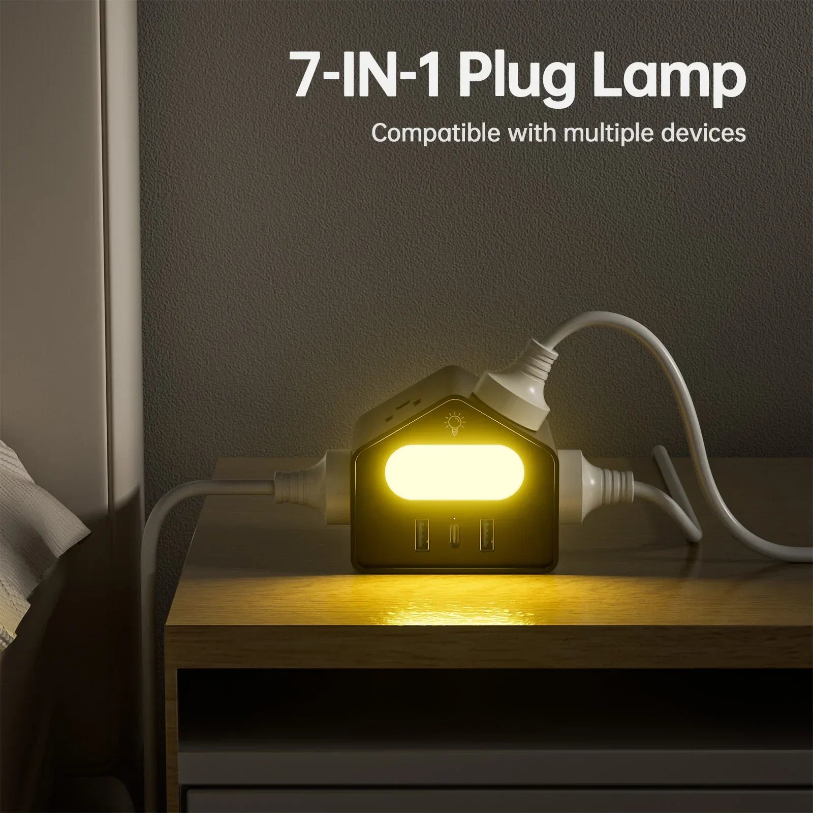 US Standard Mini Socket with PD18W Fast Charging & 2M Cord Peaceful Pleasures Health and Wellness