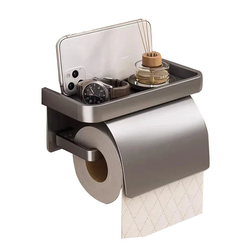 Wall Mounted Aluminum Toilet Paper Holder – Waterproof
