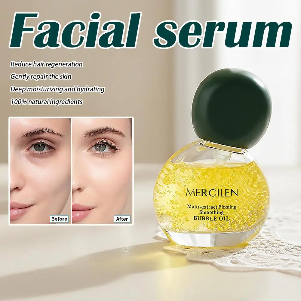 30ml Facial Supplements Skin Active Anti Aging Multi Premium Smoothing Bubble Oil Essence Elastic Delicate Face Serum Skincare Peaceful Pleasures Health and Wellness
