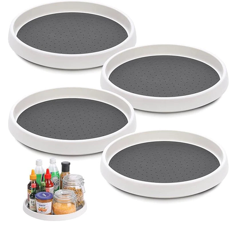 360° Rotating Spice Rack Turntable | Non-Skid Kitchen Organizer