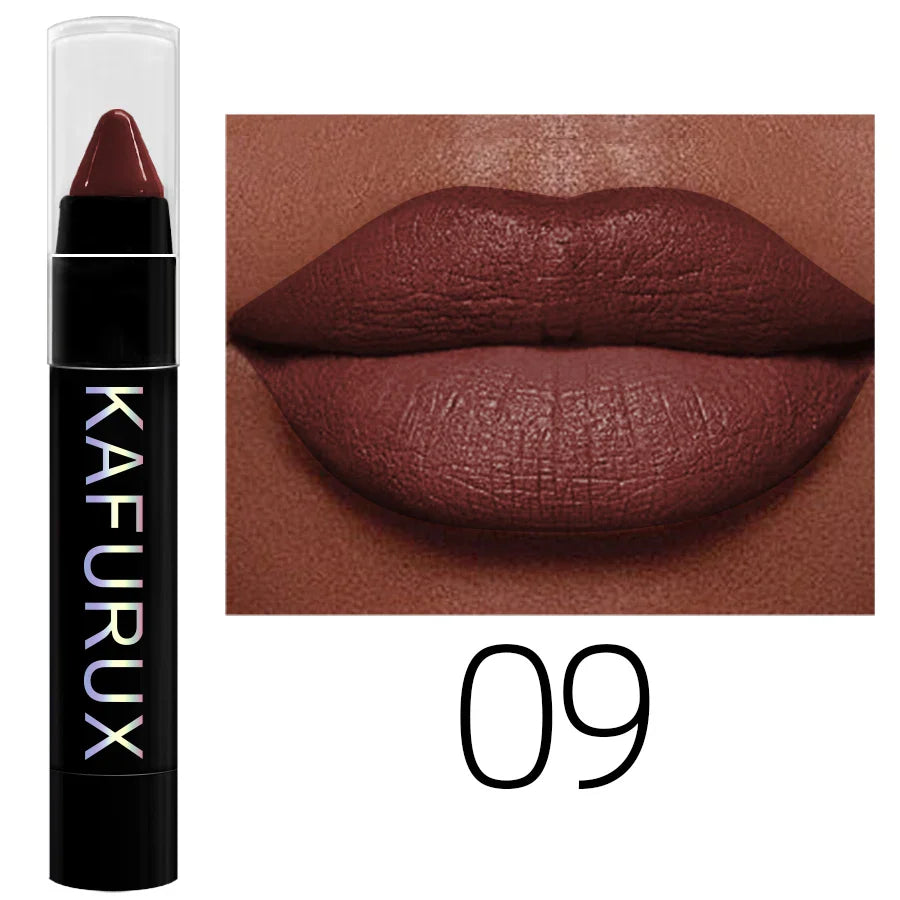 KAFURUX 15-Color Velvet Matte Lip Liner Pencil | Waterproof