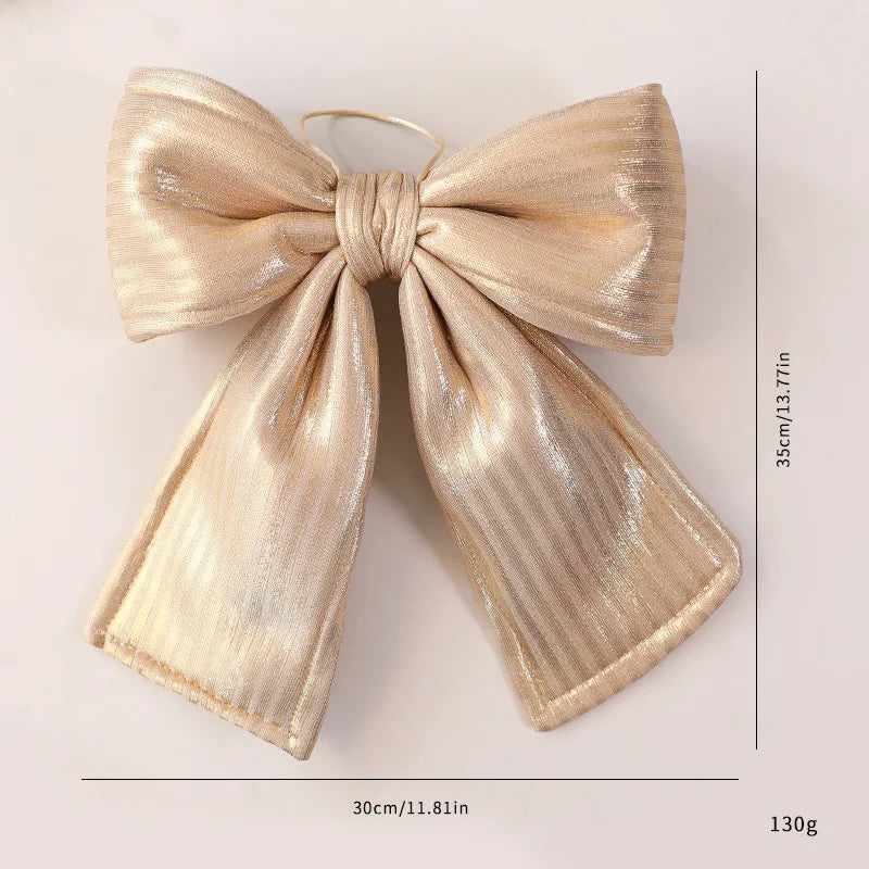 25cm Glitter Christmas Bow Decoration | Xmas Tree Pendant