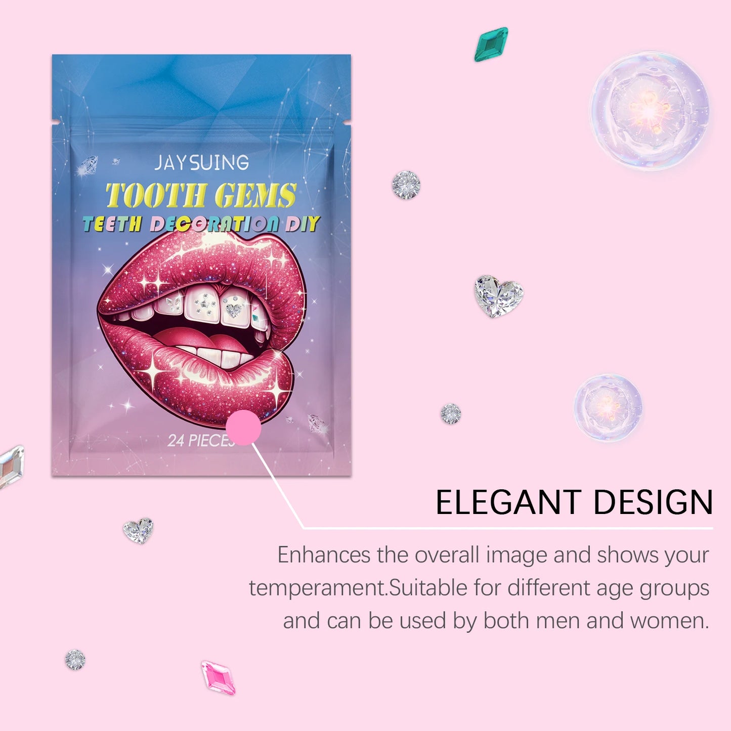 Crystal Tooth Gems – Sparkling Smile Jewelry Kit (24 Pcs)