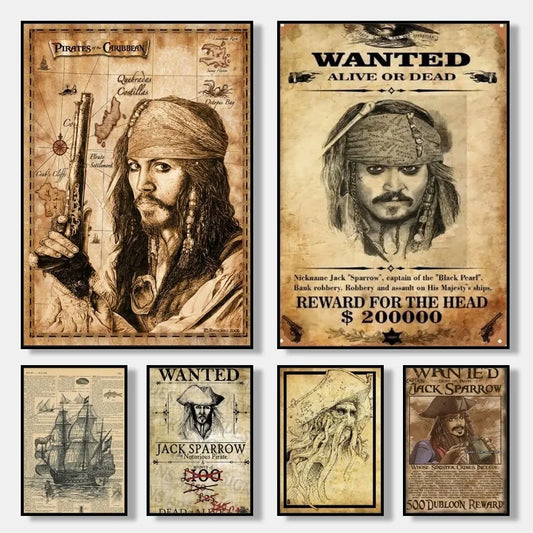 Pirates of the Caribbean Canvas Wall Art Poster – Unframed Canvas Wall Art Print Peaceful Pleasures Health and Wellness
