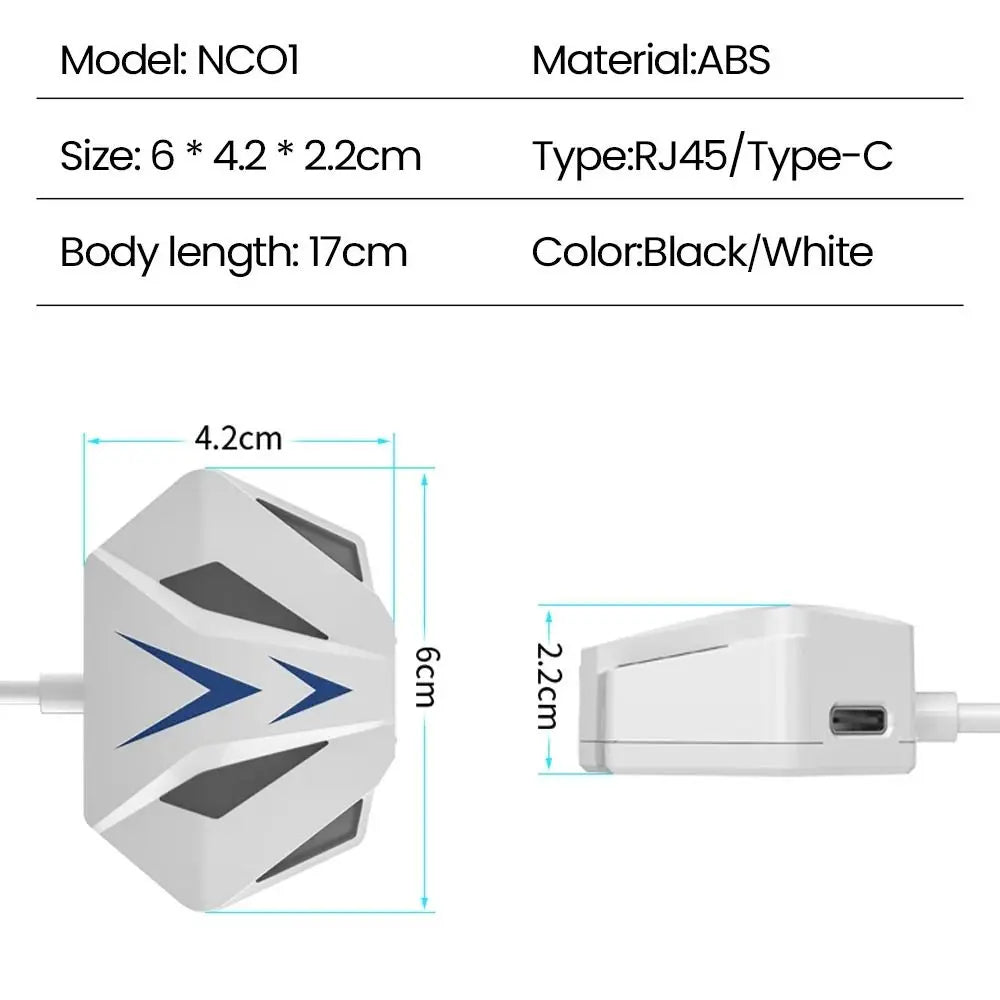 USB/Type-c USB To RJ45 Network Card 2-in-1 USB To 2.5G Type C Ethernet Adapter High Speed Drive Free USB To Network Port Peaceful Pleasures Health and Wellness