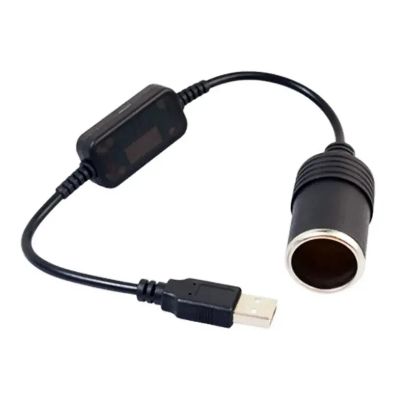 1pc 5V 2A USB To 12V Cigarette Lighter Socket USB Male to Female Cigarette Lighter Adapter Converter Car Electronics Accessories Peaceful Pleasures Health and Wellness