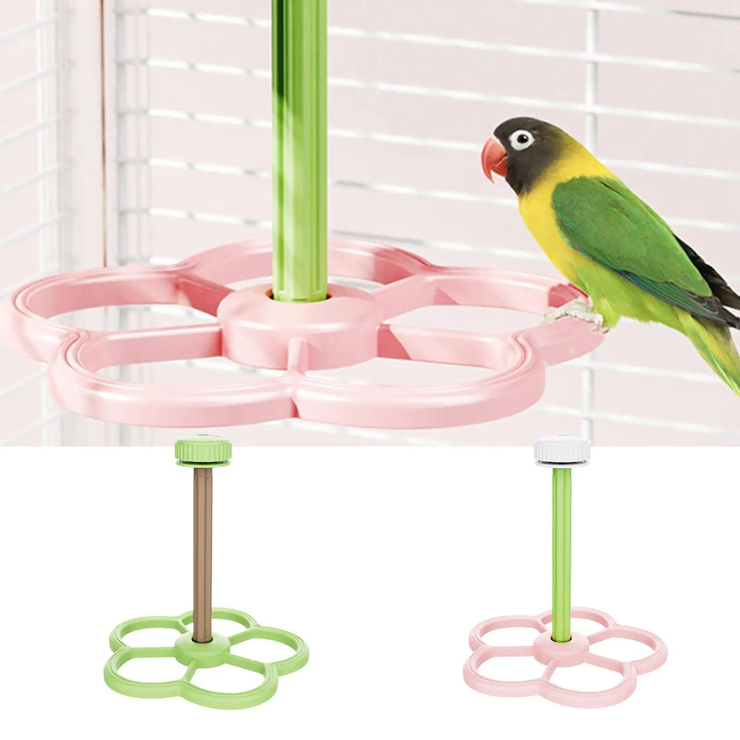 Bird Windmill Perch Sensory Toy | Parakeets Budgies Macaws Bird Enrichment Toy Peaceful Pleasures Health and Wellness