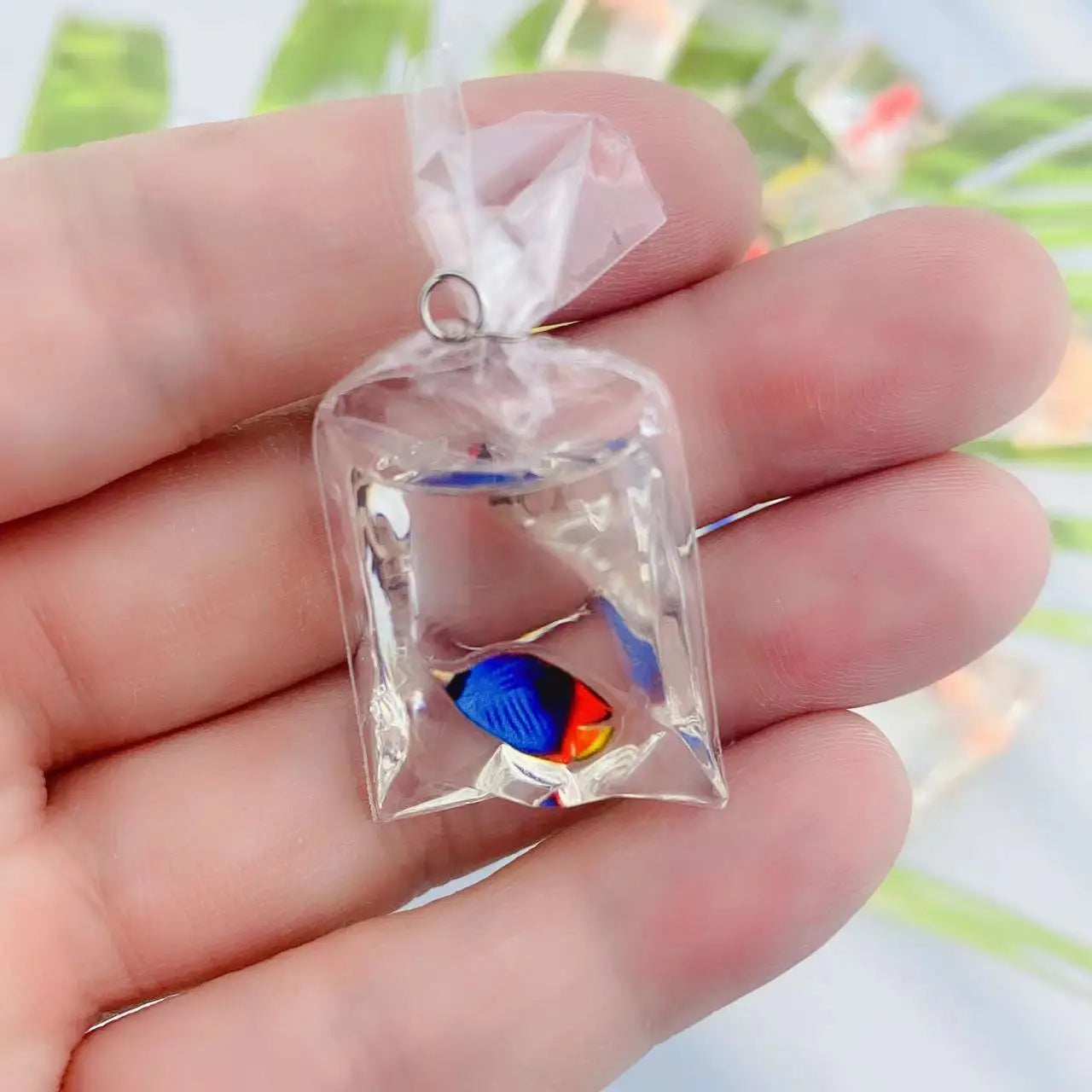 1pcs Coral Fish Bag Resin Charms Ocean Transparent Small Fish in Water Bag Jewelry Pendant Jewelry Handmade DIY Material Decor Peaceful Pleasures Health and Wellness 6