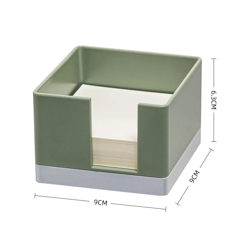 1Set Memo Box Office Desktop Memo Pad Case Organizer Holder for Study Work Home Reminder Notes to Do List Portable Stationery Peaceful Pleasures Health and Wellness 1pc green