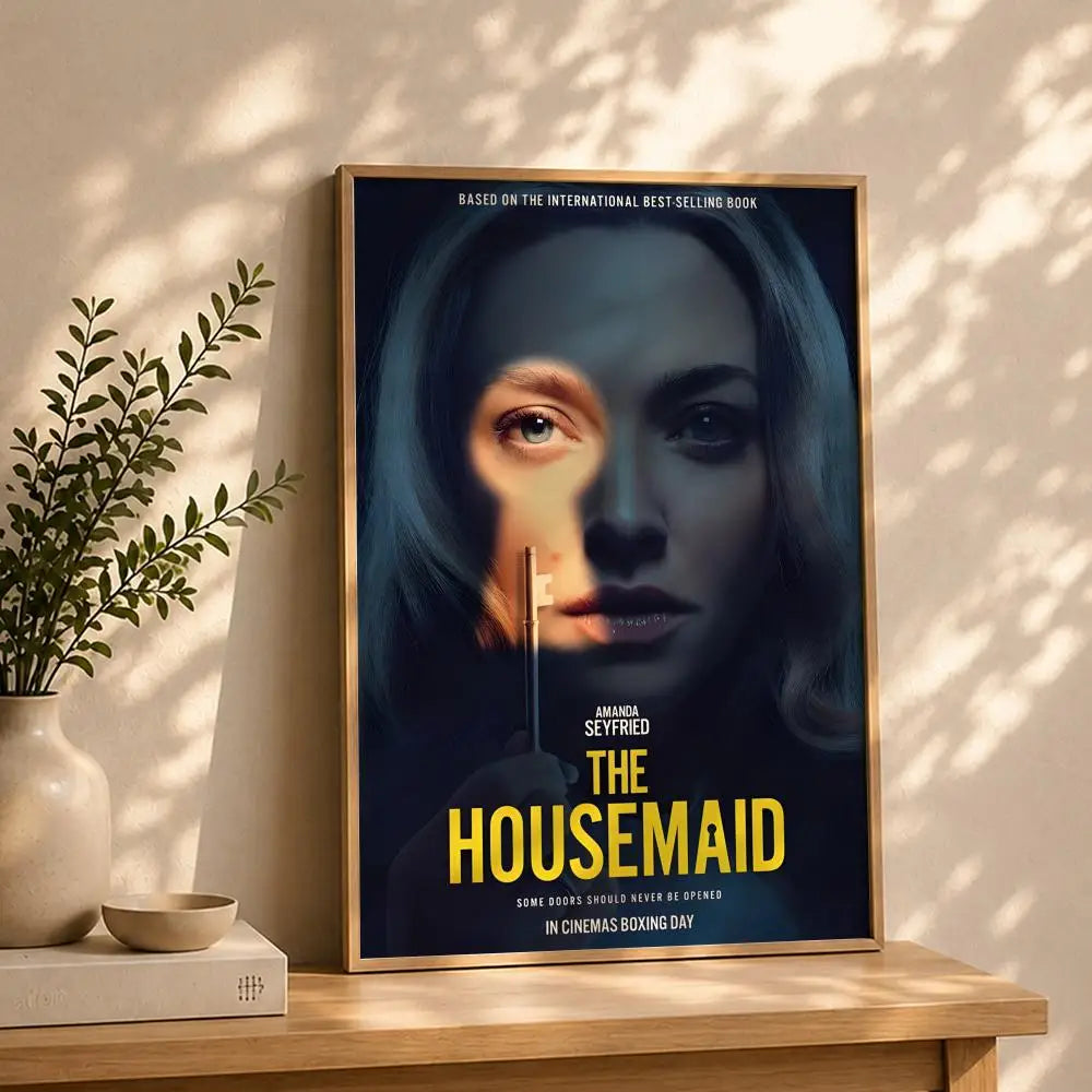 Movie T-The HousemaidS Poster HD Self Adhesive Waterproof Wall Art Ideal for Home Office Dorm Bedroom Great Gift Peaceful Pleasures Health and Wellness White6 30X40cmNoframe