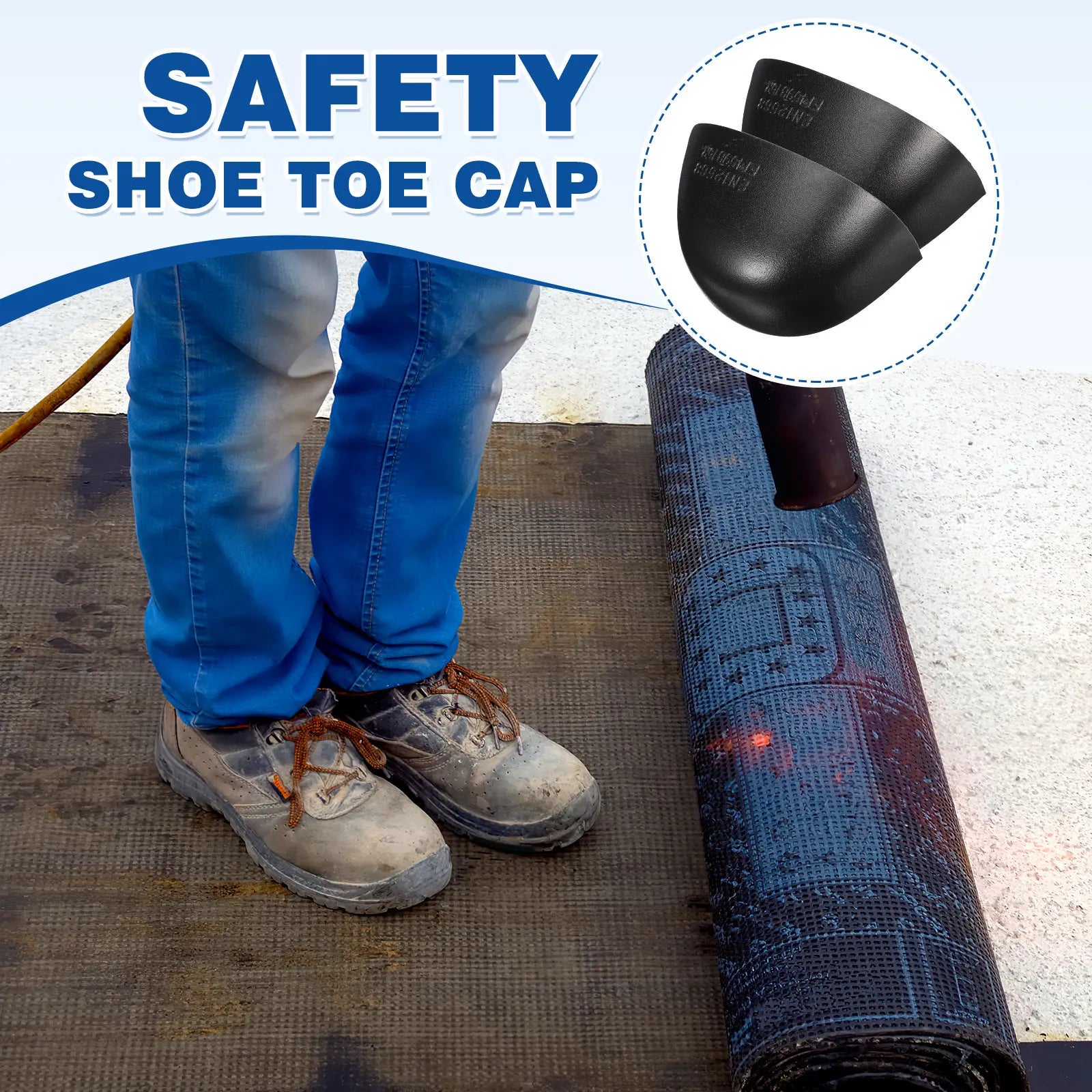 Universal Steel Toe Caps For Boots Safety Shoe Accessories Smash Proof Inserts Metatarsal Covers Household Merchandises Dust Peaceful Pleasures Health and Wellness