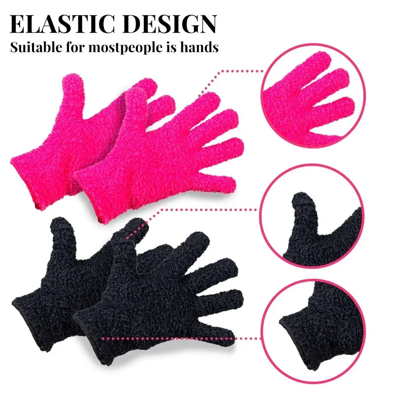 3pairs Heat Resistant Finger Gloves for Hair Straightening, Perming, and Styling, Nylon Salon Hair Care Tools Peaceful Pleasures Health and Wellness