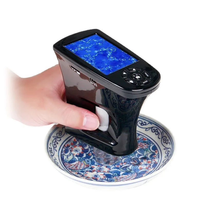 Digital Led Magnifying Glass - 500 Times with Light Magnifying Glass Portable Microscope Video Camera Peaceful Pleasures Health and Wellness