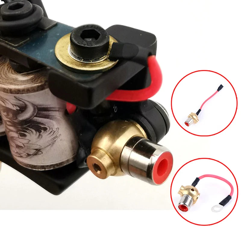 Red RCA Female Jack Connector for Coil Tattoo Machine
