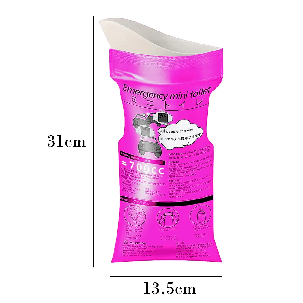 700ml Portable Disposable Urinal Bag — Travel & Emergency Travel Accessories Peaceful Pleasures Health and Wellness